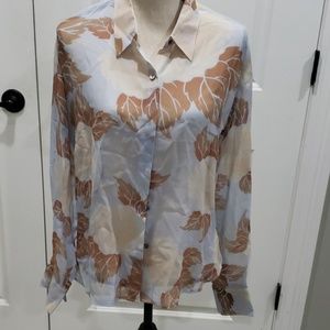 Button up sheer top